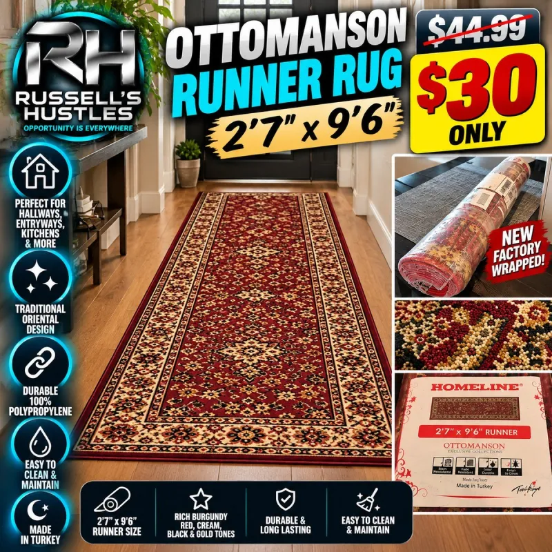Ottomanson Homeline Traditional Runner Rug - 27" x 9'6"